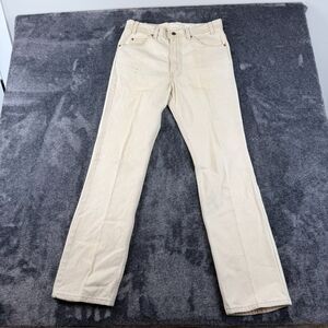 Vtg 90s Levi's 517 Bootcut Orange Tab Men's 33X32 (32X31.5) Cream Made In USA